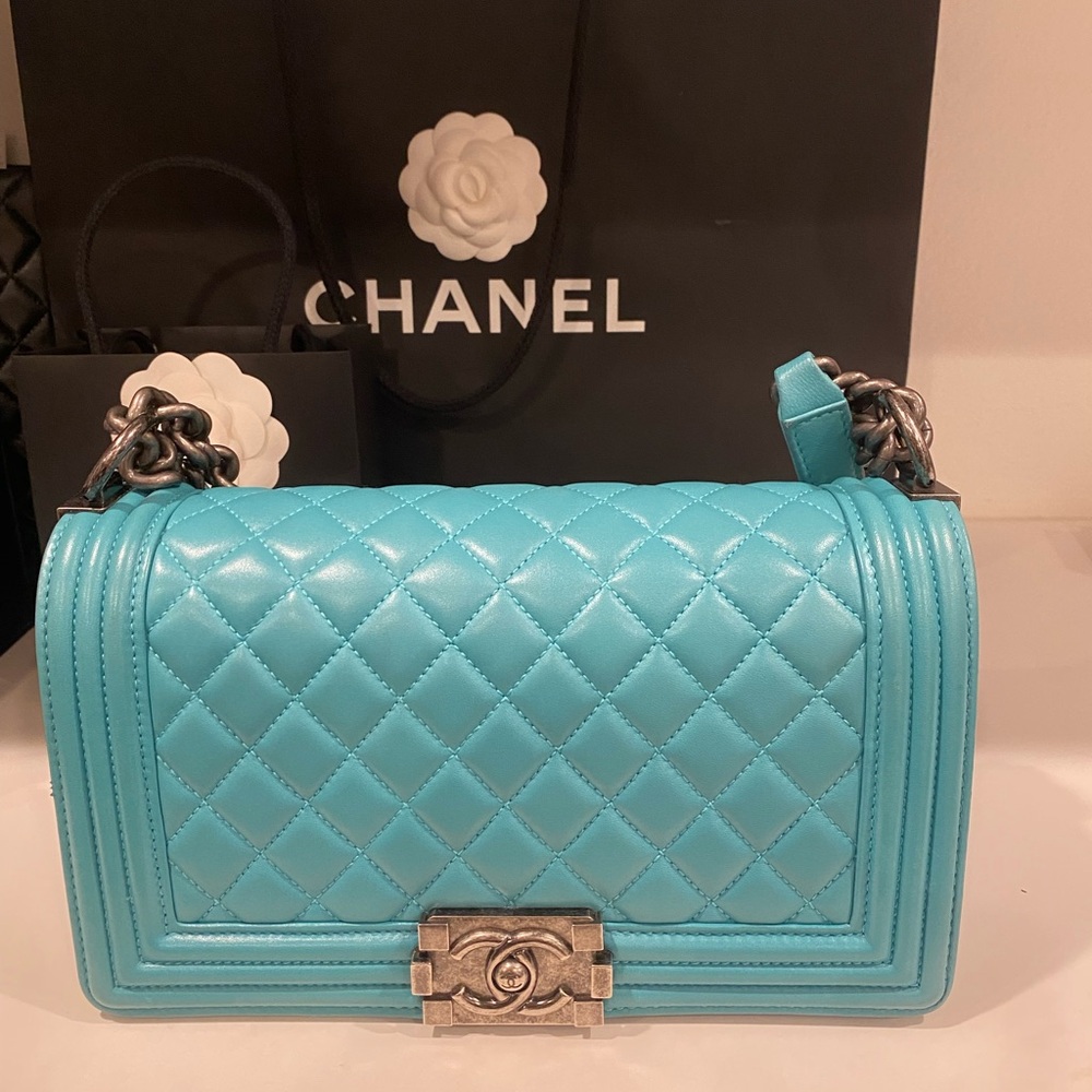 Chanel Boy Bag Blue